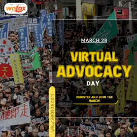 Online Editable Virtual Advocacy Day Social Media Post