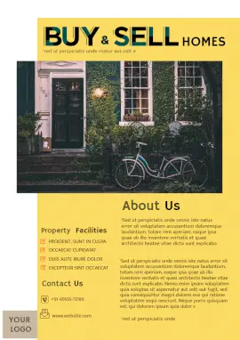 Online Editable Real Estate Buy and Sell Homes Magazine Cover