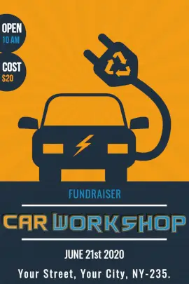 Online Editable Car Repair and Services Pinterest Graphic