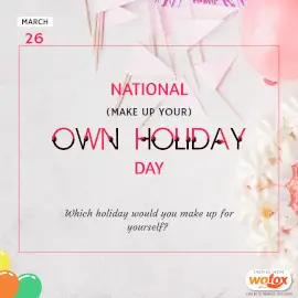 Online Editable National Make Up Your Own Holiday Day March 26 Instagram Post