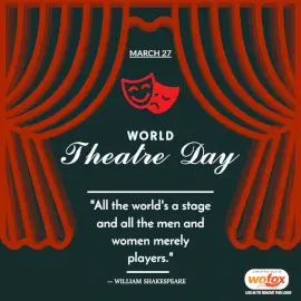 Online Editable World Theatre Day March 27 Social Media Post