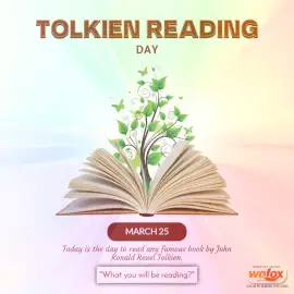 Online Editable Tolkien Reading Day March 25 Social Media Post
