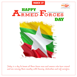 Online Editable Armed Forces Day in Myanmar March 27 Instagram Post