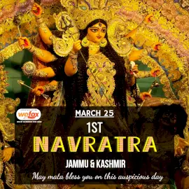 Online Editable 1st Navratra in Jammu and Kashmir India Instagram Post
