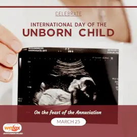 Online Editable International Day of the Unborn Child March 25 Social Media Post
