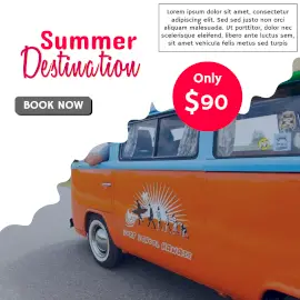 Online Editable Summer Holiday Destinations Instagram Post