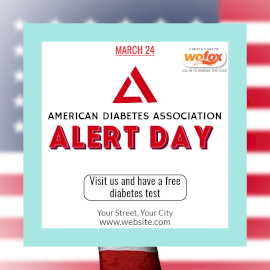 Online Editable National American Diabetes Association Alert Day Instagram Post