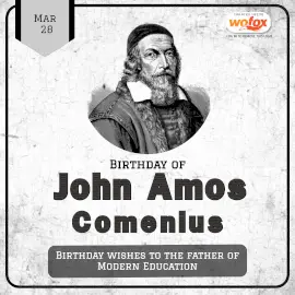 Online Editable Birthday of John Amos Comenius March 28 Instagram Post
