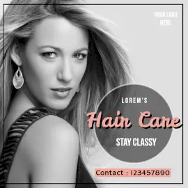 Online Editable Women’s Hair Salon Instagram Post