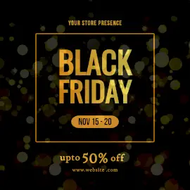 Online Editable Bokeh Lights Particle Black Friday Offer Instagram Post
