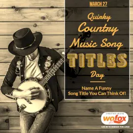 Online Editable Quirky Country Music Song Titles Day March 27 Instagram Post