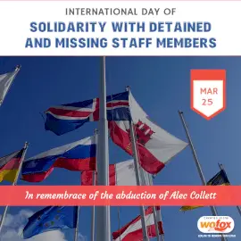 Online Editable International Day of Solidarity with Detained and Missing Staff Members March 25 Instagram Post Online Editable International Day of Solidarity with Detained and Missing Staff Members March 25 Instagram Post