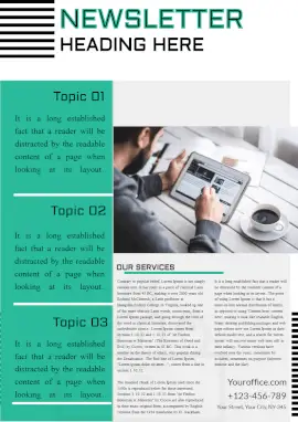 Online Editable Corporate Services Topics Newsletter