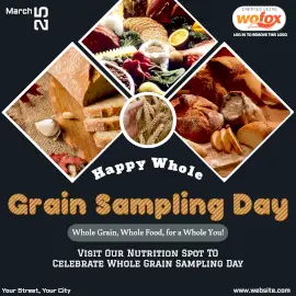 Online Editable Happy Whole Grain Sampling Day Instagram Post