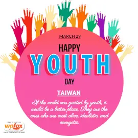 Online Editable Youth Day in Taiwan March 29 Instagram Post