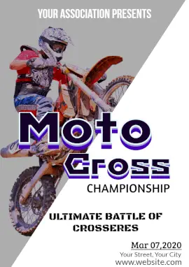 Online Editable Motocross Championship A4 Document