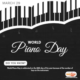 Online Editable World Piano Day Social Media Post