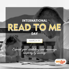 Online Editable International Read To Me Day March 19 Social Media Post
