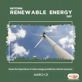 Online Editable National Renewable Energy Day March 21 Social Media Post