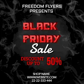 Online Editable Black Friday Discount Sale Instagram Post