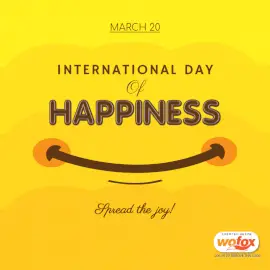 Online Editable International Day of Happiness March 20 Social Media Post