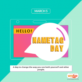 Online Editable NameTag Day Social Media Post