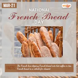 Online Editable National French Bread Day March 21 Instagram Post