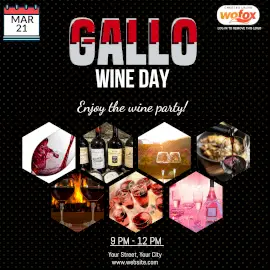 Online Editable Gallo Wine Day March 21 Instagram Post
