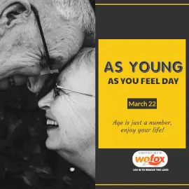 Online Editable As Young as You Feel Day March 22 Instagram Post