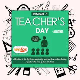 Online Editable Teacher's Day in Albania March 7 Instagram Post