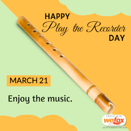 Online Editable Play the Recorder Day Instagram Post