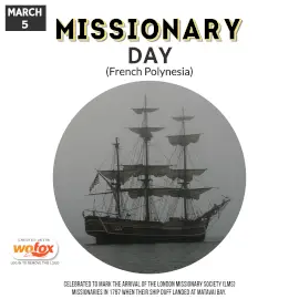 Online Editable Missionary Day (French Polynesia) March 5 Instagram Post