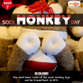 Online Editable Sock Monkey Day Instagram Post