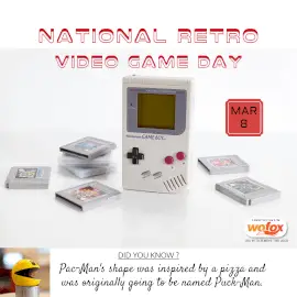 Online Editable National Retro Video Game Day March 8 Instagram Post