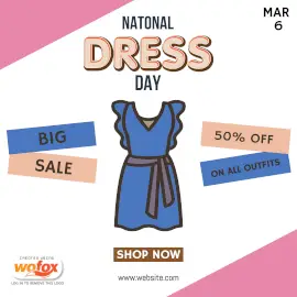 Online Editable National Dress Day March 6 Instagram Post