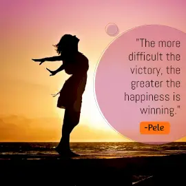 Online Editable VIctory Quotes By Pele Instagram Ad
