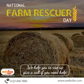 Online Editable National Farm Rescuer Day Instagram Post