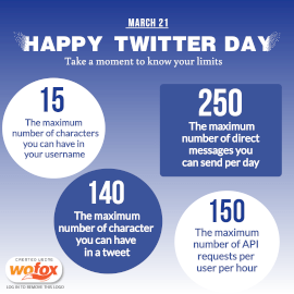 Online Editable Happy Twitter Day March 21 Instagram Post