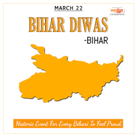 Online Editable Bihar Diwas March 22 Instagram Post