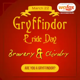 Online Editable Gryffindor Pride Day March 22 Social Media Post