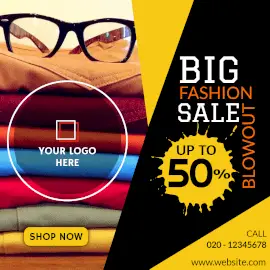 Online Editable Big Fashion Sale Instagram Post