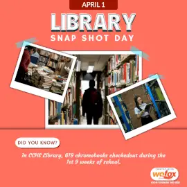 Online Editable Library Snapshot Day Social Media Post