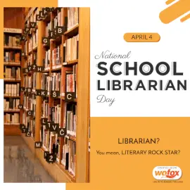 Online Editable National School Librarian Day April 4 Social Media Post