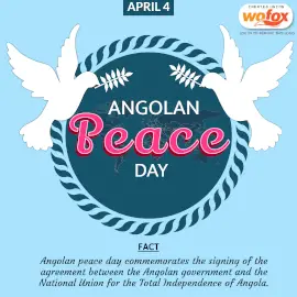 Online Editable Peace Day in Angola April 4 Instagram Post