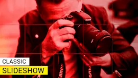 Online Editable Retro Effect Photo with Grid Video Slideshow