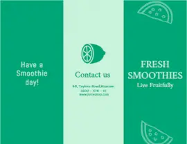 Online Editable Fresh Juice and Smoothie Brochure