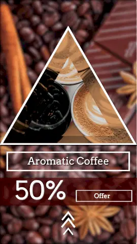 Online Editable Hot Aromatic Coffee Offer Instagram Story Video