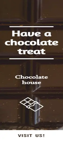 Online Editable Chocolate House Wide Skyscraper Ad