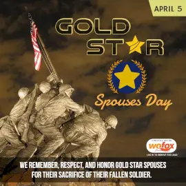 Online Editable Gold Star Spouses Day April 5 Instagram Post
