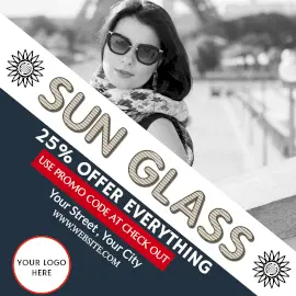 Online Editable Sunglasses for Women's Offer Instagram Post
